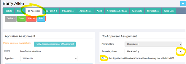 co-appraiser assignment