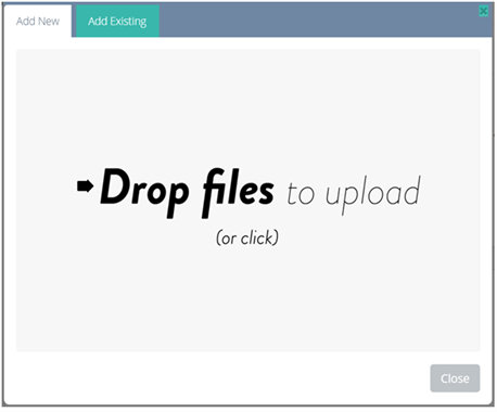 Upload documents dialogue box